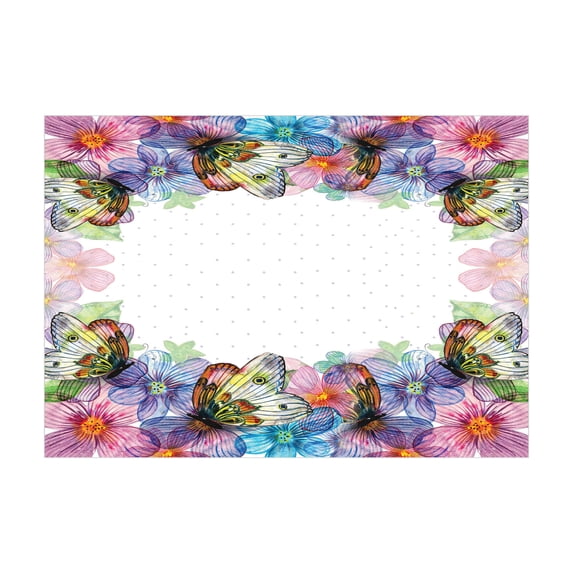 Ambesonne Floral Jigsaw Puzzle, Pastel Tender Butterflies, Heirloom-Quality Fun Activity for Family Durable Cardboard, 1000 pcs, Multicolor
