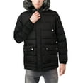 thumbnail image 1 of Men's Hooded Puffer Jacket Winter Parka Jacket Warm Ski Coat, 1 of 6