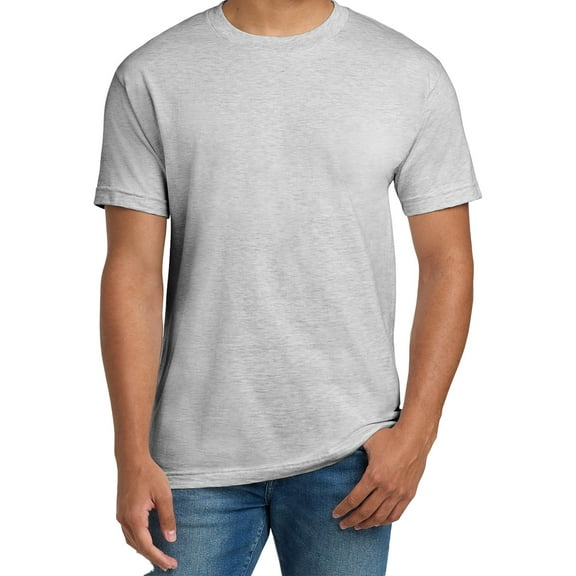 Hanes Beefy-T Short Sleeve T-Shirt for Men’s, Crewneck Casual Blank Shirt Ash Tee, S
