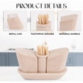 thumbnail image 4 of Radicaln Marble Salt and Pepper Shakers Set 2.5 inch Handmade Beige Salt and Pepper Cellar With Tray for Kitchen Decor and Accessories, Stone Salt Shaker, Spice Jars & Seasoning Containers, 4 of 6