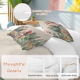 thumbnail image 3 of Summer Botanical Bedding 3 Piece Duvet Cover Set Twin Size, Rustic Tropical Plants Birds Soft Microfiber Comforter Cover with Zipper Closure & Pillowcases, Wrinkle & FadeResistant Quilt Cover, 3 of 9