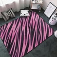 thumbnail image 3 of Area Rugs For Living Room Decor - Pink Black Zebra Print Striped Anti Slip Throw Washable Rugs 3x5 For Bedroom, Soft Indoor Carpet For Bedroom Living Room 60x39In, 3 of 5