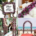 thumbnail image 4 of Flower Garland Rose Vines, 5 Strands Ft Flowers Vines for Bedroom, Rose Flower Garland Decoration, Purple Rose Floral Garland for Room Table Birthday Wedding Party Garden Wall Decor, 4 of 5