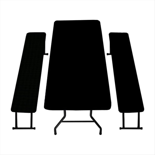 para Mesa de Picnic con Fundas para Bancos, Manteles Elásticos Impermeables para Mesas Rectangulares para Camping, Autocaravanas y Exteriores.