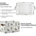 thumbnail image 2 of Panda Eating Bamboo Storage Baskets Rectangle Foldable Canvas Fabric Organizer Storage Boxes with Handles for Home Officeative Closet Shelves Clothes Storage Home Decor, 2 of 7