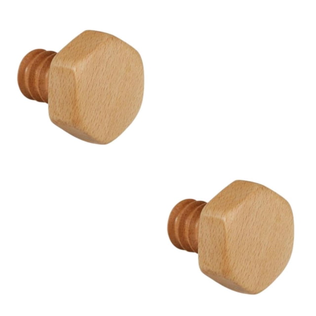 kurtrusly Crochet en Bois d'Érable Moderne Vis Murale Nordique Premium pour Organisation de Garde-Robe Design Hexagonal 5.5x6cm 2Set