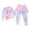 Pink1, variant on Girl Swimsuits Girls Two Piece Swimwear Cute Cartoon Print Sun Bathing For Kids