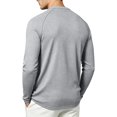 thumbnail image 5 of UDAUDU Men's Henley Shirts Long Sleeve Waffle Lightweight Basic Thermal Shirt Slim Fit 2026 Fall Fashion Button Down Comfort Pullovers Light Gray S, 5 of 9