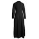 thumbnail image 4 of Vestido liso de mujer con cinturón, manga larga y escote en V profundo, poliéster y spandex, estilo informal y elegante, tallas S-XXXL, 4 of 5