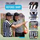 thumbnail image 2 of Camiseta de árbitro Murray Sporting Goods para hombre con cuello | Camiseta oficial de árbitro para hombre, camiseta de manga corta, disfraz de fútbol para Halloween (grande), 2 of 6