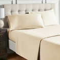 thumbnail image 3 of Hotel Style 4-Piece 600 Thread Count Tan Egyptian Cotton Adult Bed Sheet Set, Full - Deep Pocket, 3 of 7