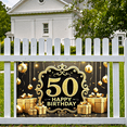 thumbnail image 6 of Elegant Gold Framed 50th Birthday Banner Backdrop with Star Elements Party Decoration Supplies for Birthday Party Photography Props Celebrations, 6 of 7