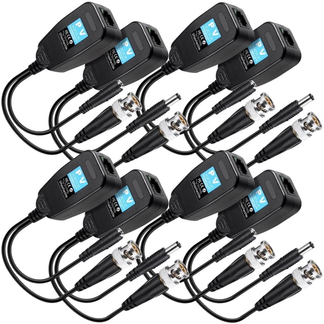 Conector Pasivos de Video VideoLinkDuo 4 Pares Pasivo 1080P 450m 12~36V Negro Plástico.