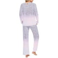thumbnail image 4 of Jamicy Womens Loungewear Set Gifts for Women Womens Pajama Sets Long Sleeve Sleepwear Round Neck Nightwear Soft Pjs Lounge Sets with Pockets, 4 of 6
