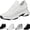 White, variant on Hidden Height Increase Sneakers, 4 Inch Elevator Shoes with Breathable Mesh Upper for Men & Women