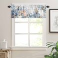 thumbnail image 3 of Thanksgiving Coastal Kitchen Valances for Windows 42x18 Inch Kitchen Curtains Valances Rod Pocket Autumn Pumpkin Coral Blue Starfish Bathroom Window Valances for Window Treatment Decor, 3 of 6