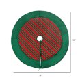 thumbnail image 4 of Vickerman 52" Red and Green Plaid Christmas Tree skirt, 4 of 4