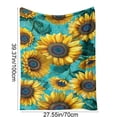 thumbnail image 6 of 28"x40" Boho Floral Fleece Throw Blanket, Soft Small Flannel Blanket for Couch Chair Decor, 6 of 6