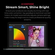 YOLOLIV YoloCam S7, 4K Live Streaming Camera with Interchangeable, Auto Focus and Compatible for Micro Four Thirds Lens (Camera Only) for TikTok
