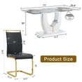 thumbnail image 4 of JUFU Dining Room Table Set for 8, 71'' Pandora White Faux Marble Dining Room Table and Chairs, Dining Tables for 8 with PU Upholstered Chairs, Modern Dining Table for 8 for Dining Room and Kitchen, 4 of 10