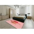 thumbnail image 5 of Ahgly Company Machine Washable Indoor Rectangle Transitional Flamingo Pink Area Rugs, 2' x 4', 5 of 7