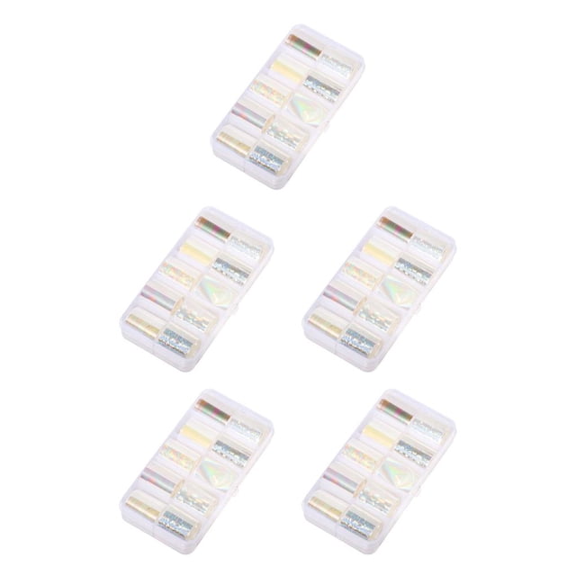 Seitruly 1 caja de pegatinas de papel de aluminio para uñas de cielo estrellado, pegatinas de transferencia de brillo de uñas de Color caramelo, Type5 NO5 Seitruly CBP093177