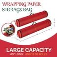 thumbnail image 2 of Elf Stor 40in Wrapping Paper Storage Bag 2-Pack - Holds Up to 50 Rolls, Red, 2 of 6