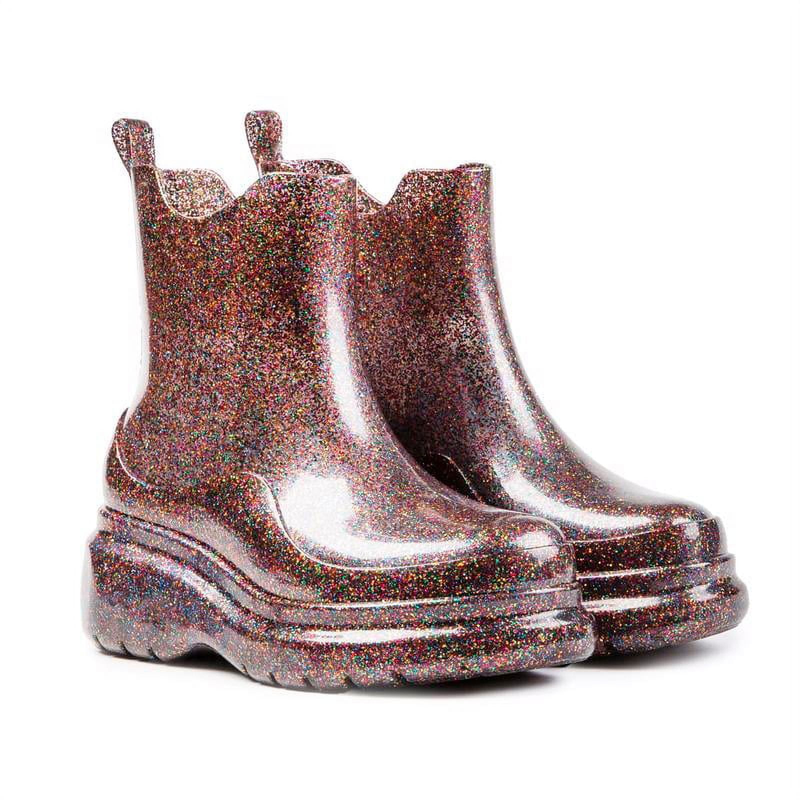 靴 Melissa Grip Boot Glitter Grip Boot in Clear Glitter – Melissa Shoes