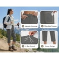 thumbnail image 5 of Rosvigor Capris for Women High Waisted Drawstring Athletic Pants Quick Dry Hiking Travel Capris Pants with Pockets, 5 of 7