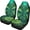 Green Dragon Floral Print, variant on POLERO Dachshund Leather Vehicle Seat Covers for Men, 2 Pack Auto Front Seats Protector Removable Elastic Front Seat Cover