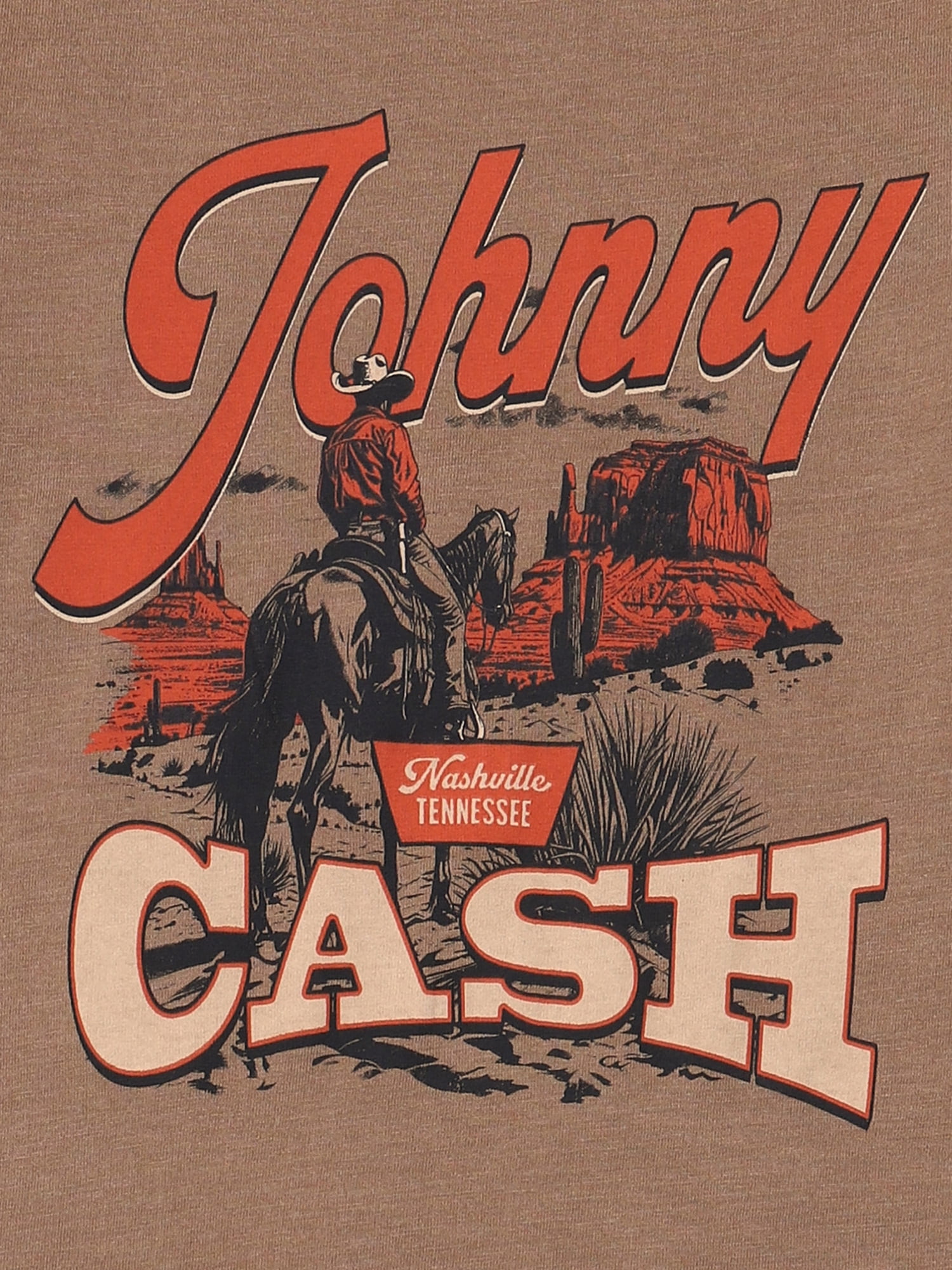 Johnny Cash Boys Graphic Tee with Short Sleeves, Sizes 4-18