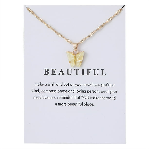 Collar para mujer, Joyas para mujer, Joyas para mujer, Collar dulce, Collar de cadena de clavícula de color acrílico, Un collar