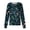 Dark Green, variant on Scrub Tops Women Floral Print 2 Pockets Snap Button Scrub Jacket Long Sleeve Cozy Trendy Nurse Uniform Dark Green L