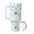thumbnail image 2 of Fotbe Gold Stars Blue Dots Pattern Pattern 40oz Ice Bully With Handle And Straw Stainless Steel Vacuum Insulated Cup And 2 In 1 Straw Lid, 2 of 8