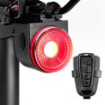 thumbnail image 1 of Luz trasera de bicicleta inteligente: Luz de freno trasera de bicicleta, recargable por USB, alarma antirrobo inalámbrica, luz trasera, luces traseras intermitentes LED rojas automáticas, im, 1 of 4