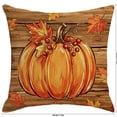 thumbnail image 3 of InsCrazy Autumn Pumpkin Throw Pillow Covers 18x18 Maple Leaves Couch Pillow Cases Thanksgiving Cushion Covers for Home Outdoor Sofa Decor (1Pcs), 3 of 7