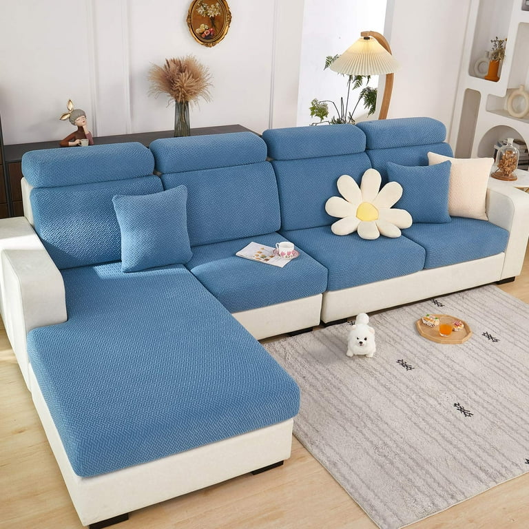 Universal Sofa Cover Anti Slip L Shape Sectional Couch Slipcover Stretch Couch Cushion Chaise Cover Blue Large Double Seat Cover Walmart