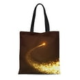 thumbnail image 1 of JSDART Sac Fourre-Tout en Toile Abstrait Étoile Dorée Tombante Scintillante Durable Réutilisable pour Courses, 1 of 1