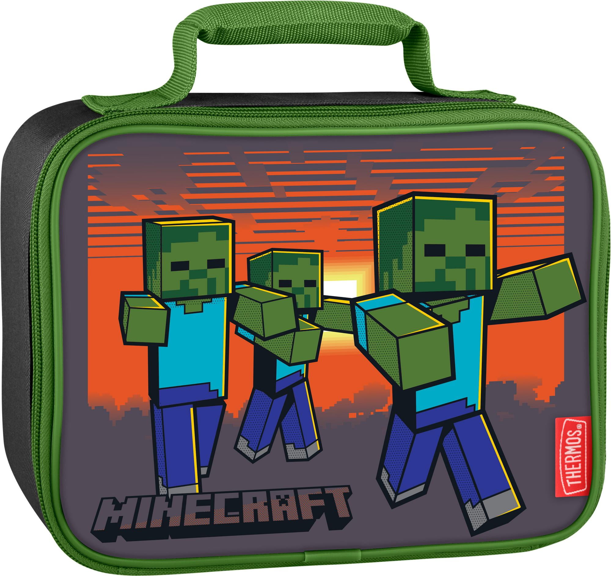 Thermos Kids Insulated Reusable Single Compartment Lunch Bag, Minecraft