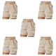thumbnail image 1 of Jumpingount Pantalones cargo Pantalones cortos de bolsillo Cintura suelta Pantalones de verano Elástico Chicas Type5 NO5, 1 of 6