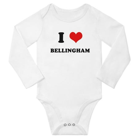 

I Heart Bellingham Love Baby Long Jumpsuits Newborn Clothes (White 12-18 Months)