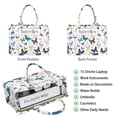 thumbnail image 2 of Large Capacity Tote Bag,White Butterfly Name Pattern Handbag Fashion Luxury Tote Bag,15.7"x13"x 5.1" Inches,Laptop Compatible, 2 of 6