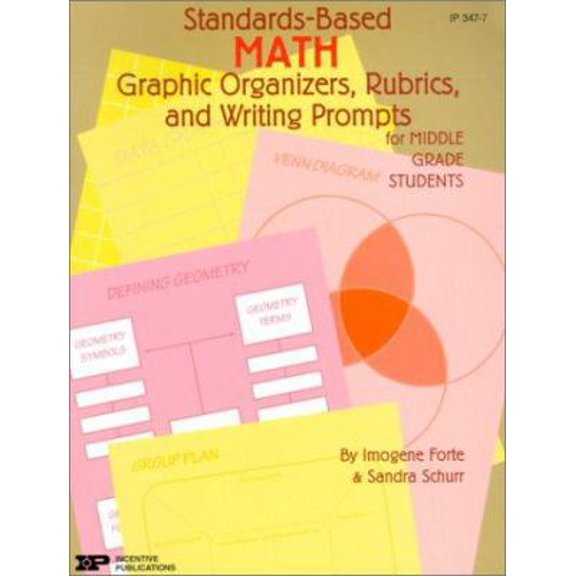 Pre-Owned Standards-Based Math: Graphic Organizers, Rubrics, and Writing Prompts for Middle Grade Students (Paperback) 0865304912 9780865304918