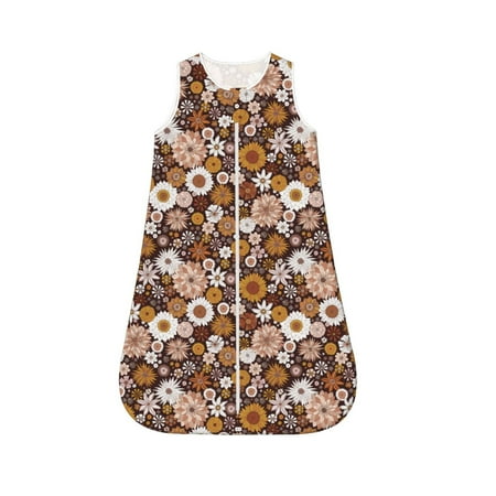

Fotbe Sunflowers Pattern Sleep Sack - Baby Wearable Blanket with Zipper Extra Soft Cotton Sleeveless Sleeping Bag for Infants-Large