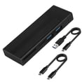 thumbnail image 1 of Carcasa M.2 NVMe SATA M-Key (clave B + M) portátil para 2242/2260/2280 Mini carcasa de aleación de aluminio con Cable USB C a C para teléfono portátil , negro Sunnimix Estación de acoplamiento, 1 of 8