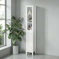 thumbnail image 3 of Tcbosik 66.9" Tall Bathroom Cabinet with Door, Slim Storage Cabinet with Adjustable Shelves for Living Room, Entryway, Kitchen, Easy Assembly, White, 3 of 9