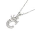 thumbnail image 2 of Joernso Pendant Necklace Crown 26 Letter Jewelry Sparkling Cubic Zirconia Choker Necklace Birthday Gift, 2 of 8