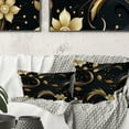thumbnail image 3 of Designart "Mysterious Elegance In Black And Gold I" Marble Printed Throw Pillow, 3 of 5