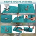 thumbnail image 6 of Eurhowing Inflating Sleeping Pad with Pillow, 4.7" Thick Camping Mattress with Built-in Foot Pump, Waterproof Air Mattress for Backpacking Hiking Travel, Blue, 6 of 8