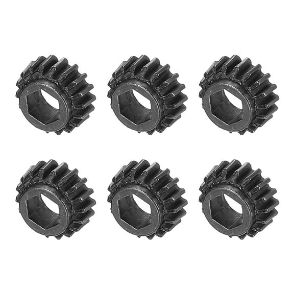 Guitar String Tuning Peg Gear Tuner Gears 6pcs 4mm Inner Hex Hole Black for Guitar Tuner Machine Head